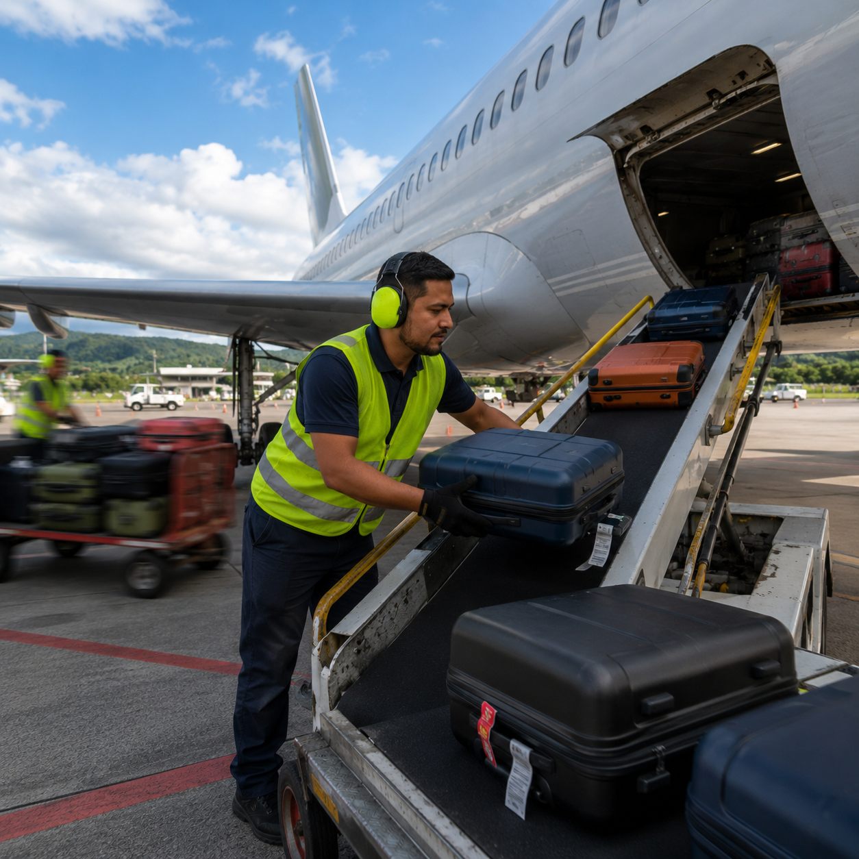 Baggage and cargo handling on the ramp